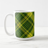 Mug Plaid vert et jaune (incliné) (Gauche)