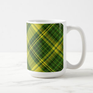 Mug Plaid vert et jaune (incliné)