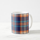 Mug Plaid Vibrant : Conception textile d'automne (Devant droit)