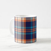 Mug Plaid Vibrant : Conception textile d'automne (Devant gauche)