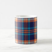 Mug Plaid Vibrant : Conception textile d'automne (Centre)