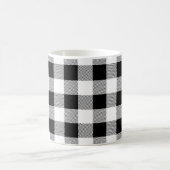 Mug Plaid vintage noir et blanc de buffle (Centre)