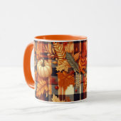 Mug Plaids d'automne citrouille Maple Feuille (Devant gauche)