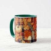 Mug Plaids d'automne citrouille Maple Feuille (Devant gauche)