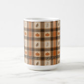 Mug Plaids de citrouille d'automne (Centre)