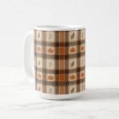 Mug Plaids de citrouille d'automne (Devant gauche)