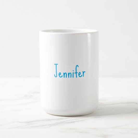 Mug Plain Minimalist Professional Casual Handwriting (Centre)