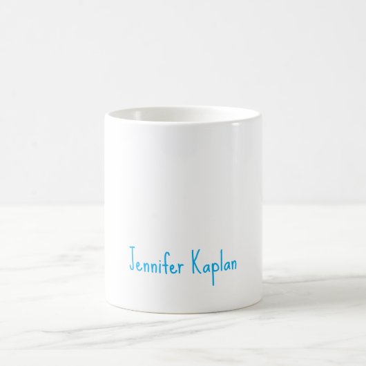 Mug Plain Minimalist Professional Casual Handwriting (Centre)