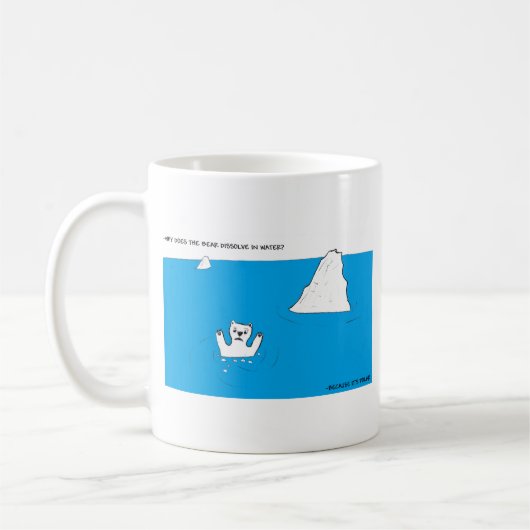 Mug Plaisanterie de chimie d'ours blanc (Gauche)
