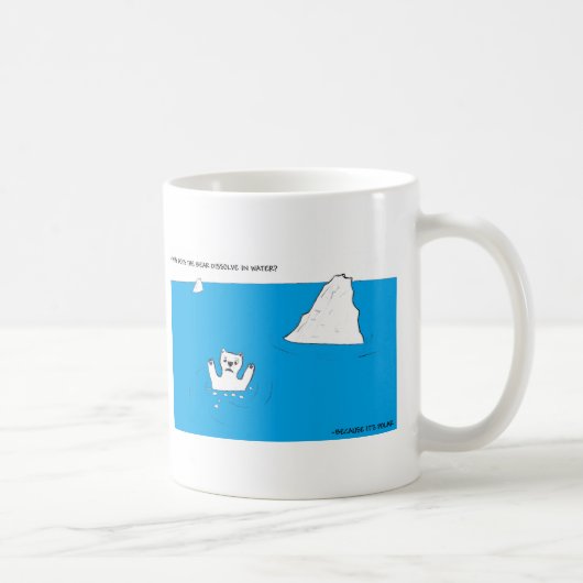 Mug Plaisanterie de chimie d'ours blanc (Droite)