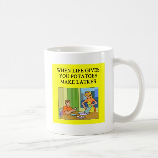 Mug plaisanterie de crêpe de pomme de terre de latkes (Droite)