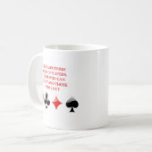Mug plaisanterie de joueurs de carte (Devant gauche)