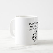 Mug plaisanterie de phd (Devant gauche)