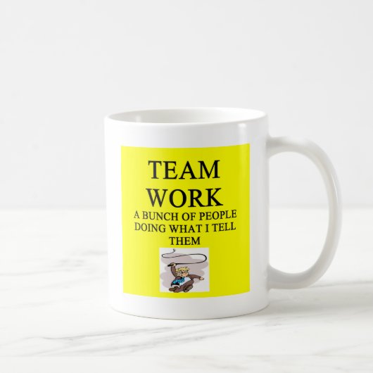Mug plaisanterie de travail d'équipe (Droite)