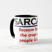 Mug Plaisanterie drôle de sarcasme de KRW (Devant gauche)