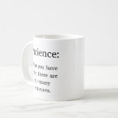 Mug Plaisanterie sur la définition du patient (Devant gauche)