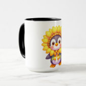 Mug Plaisir de pingouin floral (Devant gauche)