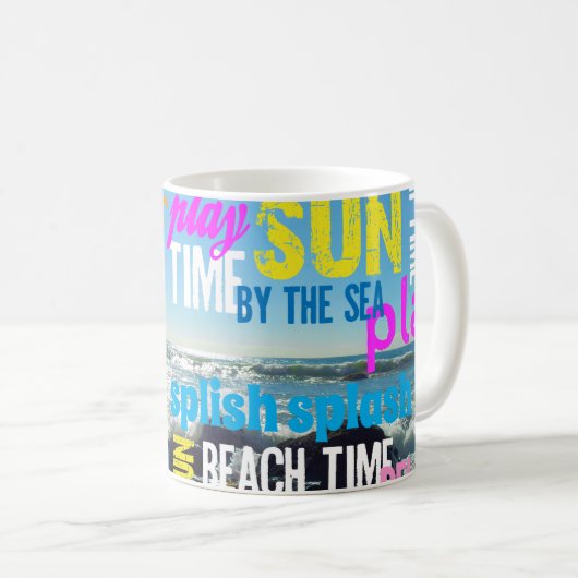 Mug Plaisir d'été à la plage (Devant droit)