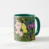 Mug Plaisir fleuriste ou vendeur de fleurs (Devant droit)