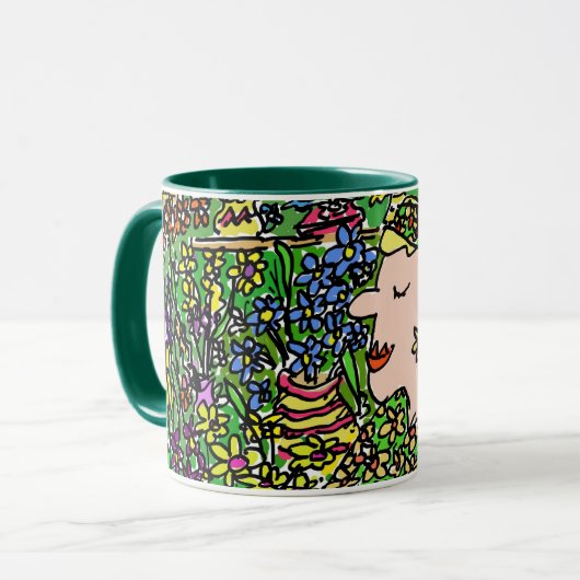 Mug Plaisir fleuriste ou vendeur de fleurs (Devant gauche)