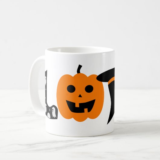 Mug plaisir halloween amour (Devant gauche)