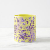 Mug Plaisir violet avec un peu de jaune (Centre)