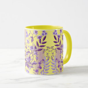 Mug Plaisir violet avec un peu de jaune