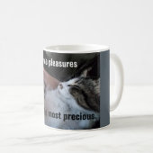 Mug Plaisirs simples de citation mignonne de chaton le (Devant droit)