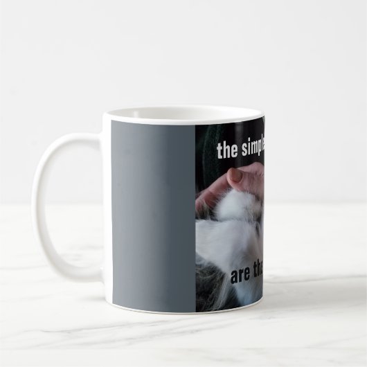 Mug Plaisirs simples de citation mignonne de chaton le (Gauche)