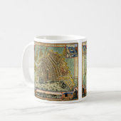 Mug Plan antique de la rue d'Amsterdam, Pays-Bas (Devant gauche)