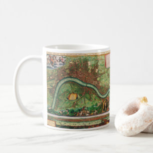 Mug Plan antique des rues de Londres par Johannes de R