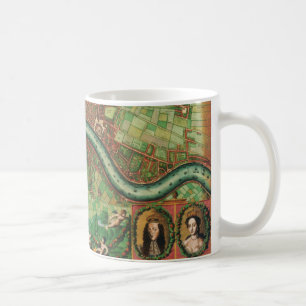 Mug Plan antique des rues de Londres par Johannes de R