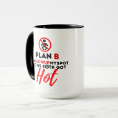 Mug Plan B Amusant Hip hop urbain rouge et noir  (Devant gauche)