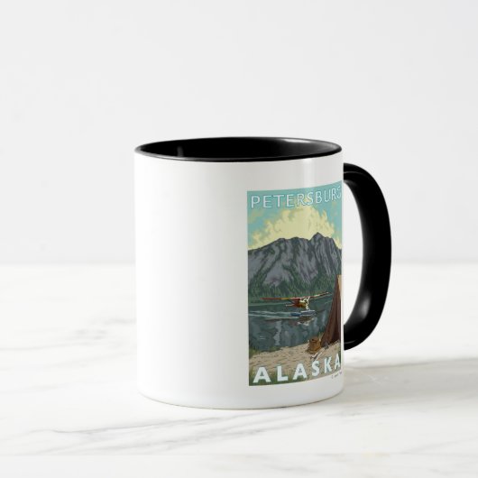 Mug Plan Bush et pêche - Petersburg, Alaska (Devant droit)