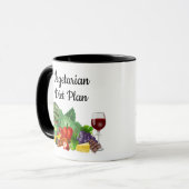 Mug Plan d'alimentation végétarien illustration couleu (Devant gauche)