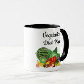 Mug Plan d'alimentation végétarien illustration couleu (Devant droit)
