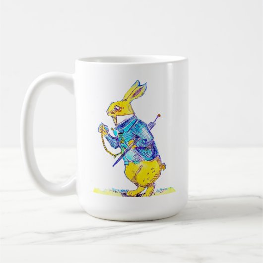 Mug Plan de gestion du temps du lapin blanc (Gauche)