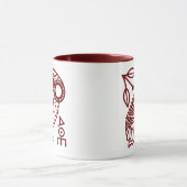Mug Plan de la chouette d'Athènes de l'ancienne pièce  (Centre)