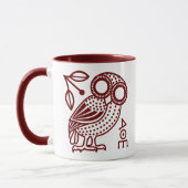 Mug Plan de la chouette d'Athènes de l'ancienne pièce  (Gauche)