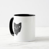 Mug Plan de la forme de l'état de l'Ohio - Plan de l'O (Devant gauche)