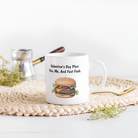 Mug Plan de la Saint Valentin, vous, moi et Fast Food 