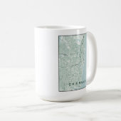 Mug Plan de la ville de Chennai en Inde, design minima (Devant droit)