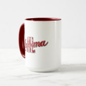 Mug Plan de l'État de l'Alabama rouge (Devant gauche)