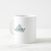 Mug Plan de l'illustration de l'État de Virginie (Devant gauche)