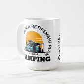 Mug Plan de retraite Citation de camping T-shirt (Devant gauche)