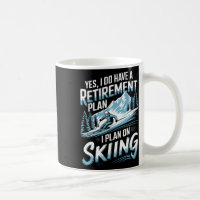 Plan de retraite de ski humour conception skieur d