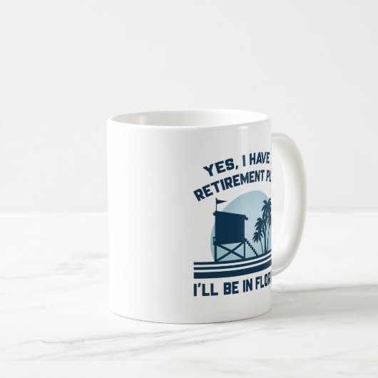 Mug Plan de retraite Floride (Devant droit)