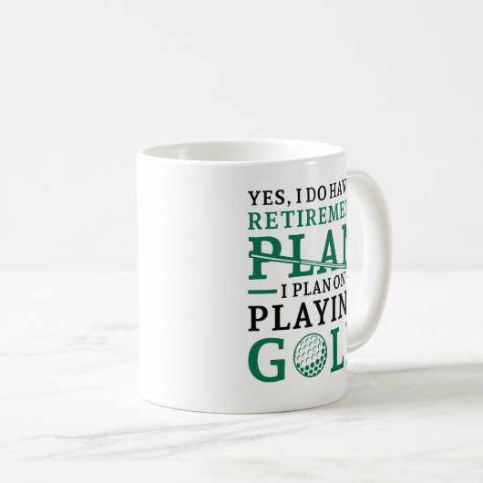 Mug Plan de retraite Golf (Devant droit)