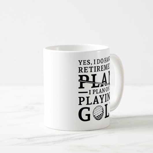 Mug Plan de retraite Golf (Devant droit)