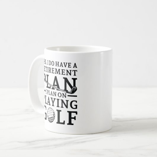 Mug Plan de retraite Golf (Devant gauche)